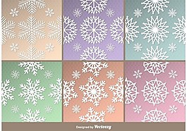 雪花風(fēng)景矢量素材