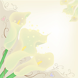 夢(mèng)幻馬蹄蓮花朵背景