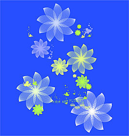 花團錦簇高清矢量圖