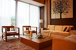 2017小戶型中式客廳裝修效果圖