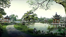 中國園林效果圖素材