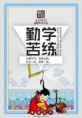 勤學(xué)苦練文明校園展板
