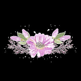 水彩清新手繪花朵免扣