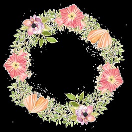 創(chuàng)意點(diǎn)綴唯美裝飾花環(huán)素材免扣