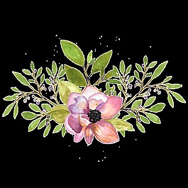 清新手繪花朵免扣