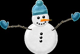 藍(lán)色可愛免扣雪人素材
