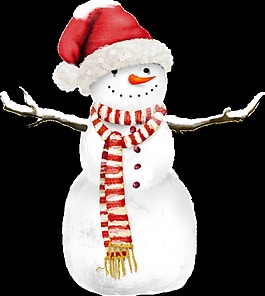透明帶帽子免扣雪人素材