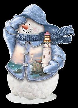 透明免扣藍(lán)色雪人素材