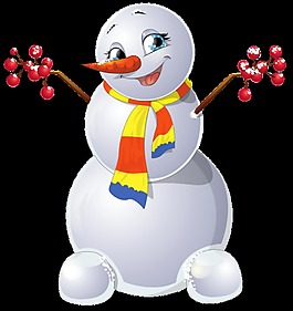 漂亮免扣雪人素材