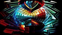 動感抽象3D舞臺背景動態視頻