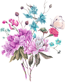 紫色鮮花花朵素材圖片