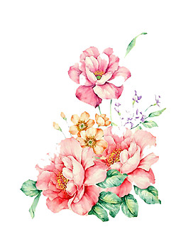 粉色鲜花设计元素素材