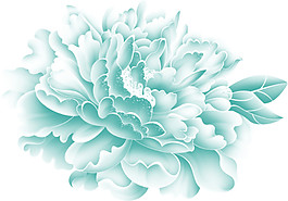 浅绿色花朵元素素材