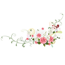 唯美粉色花朵素材圖片