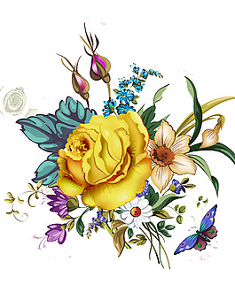 黃色花朵鮮花素材圖片