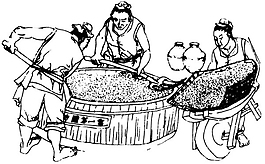 發(fā)酵圖釀酒圖