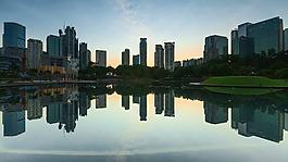 延時的KLCC，吉隆坡