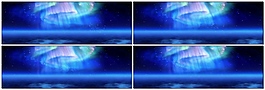 梦幻极光海面视频素材