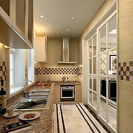 簡約風(fēng)格廚房移動門效果圖