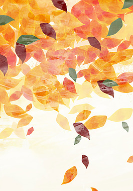 彩色樹葉H5背景素材