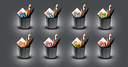 adobe筆筒圖標(biāo)設(shè)計素材