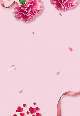 浪漫情人節(jié)粉色花朵H5背景素材