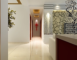 敞快明亮現(xiàn)代風(fēng)走廊過(guò)道吊頂效果圖設(shè)計(jì)