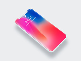 iPhoneX手機UI樣機展示模板