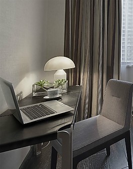 简约风室内设计书房工作区效果图