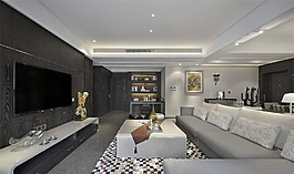 簡約風(fēng)室內(nèi)設(shè)計(jì)客廳電視柜效果圖