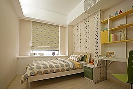 淺杏色簡(jiǎn)約風(fēng)室內(nèi)設(shè)計(jì)臥室效果圖