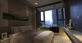簡約風(fēng)室內(nèi)設(shè)計臥室飄窗效果圖