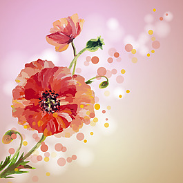花朵卡片設計矢量