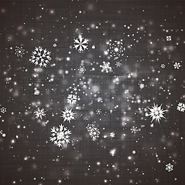 晶瑩雪花矢量素材