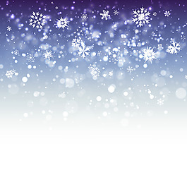 矢量炫光雪花素材