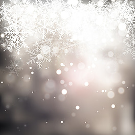 潔白雪花矢量素材