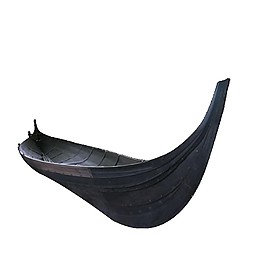 黑色木制古船圖案元素