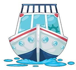 精美卡通軍艦圖案元素
