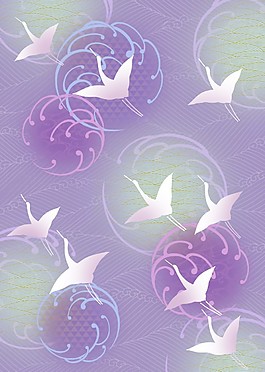 紫色小鳥(niǎo)花紋圖案背景