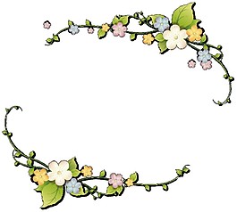 简约花藤图案元素