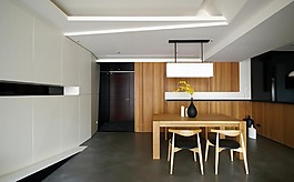 現(xiàn)代極簡工業(yè)風客廳地板室內(nèi)裝修效果圖