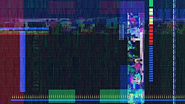 彩色圖形變化信號故障特效視頻素材