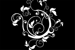 黑白簡(jiǎn)約線(xiàn)條花紋花藤生長(zhǎng)素材