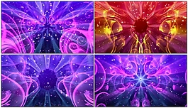 夢幻紫色粒子(有音樂)視頻素材