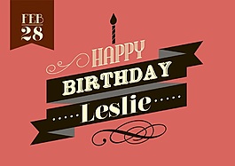 简约文字排版生日快乐矢量素材