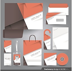 簡約清新粉色包裝創意文化vi素材