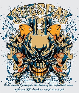 卡通怒氣骷髏背景素材