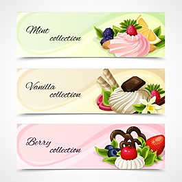 甜品矢量banner背景素材