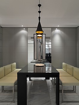 現(xiàn)代簡約餐廳效果圖