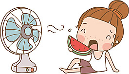 夏日涼爽西瓜元素